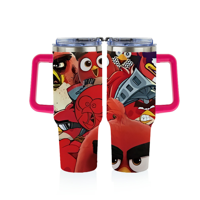 （画像用） Angry Birds アングリーバード 1200ｍLフルプリント車用タンブラー